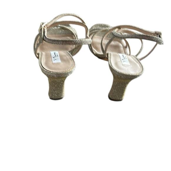 NINA Gold Sparkly High Heel Sandals – Women’s Size 9 – NEW Without Box -GORGEOUS - Picture 5 of 5